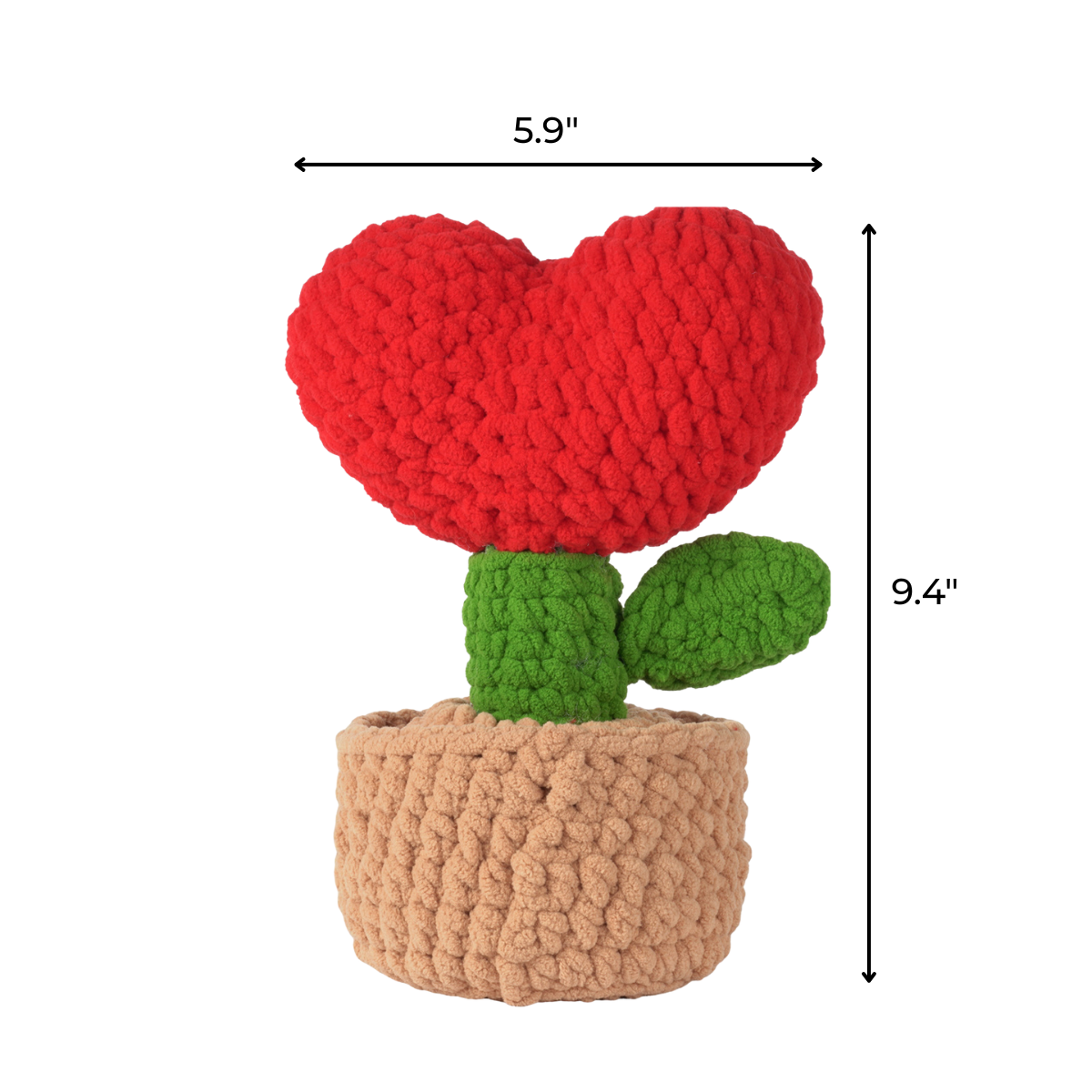 Crochet Heart Plant Kit