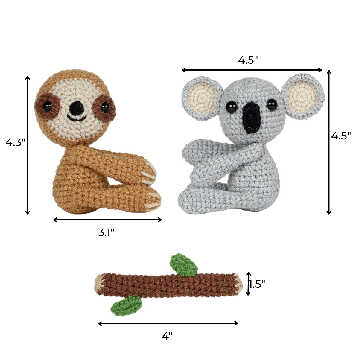 Crochet Sloth & Koala Kit