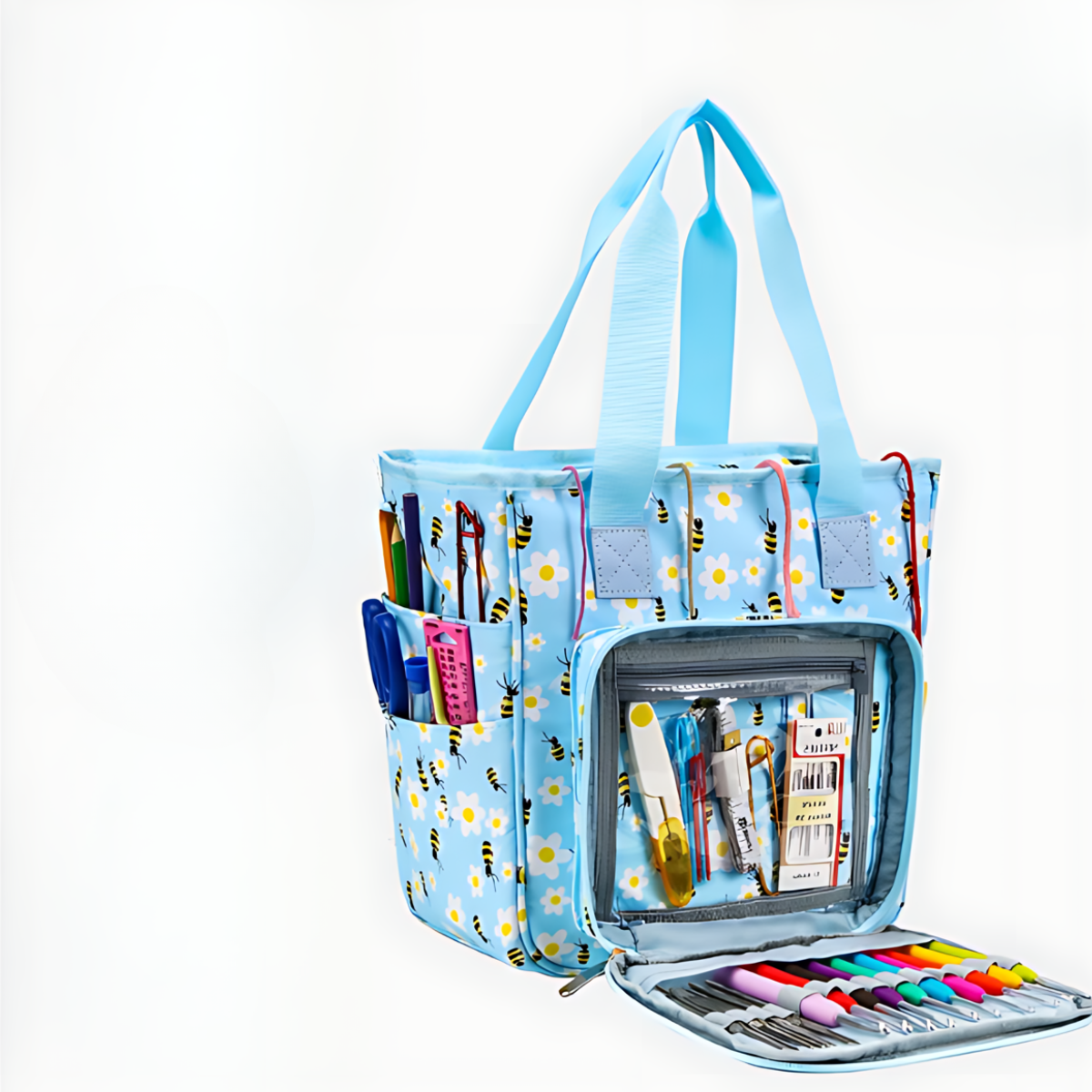 Multifunctional Knitting Tote Bag: Yarn Storage Organizer