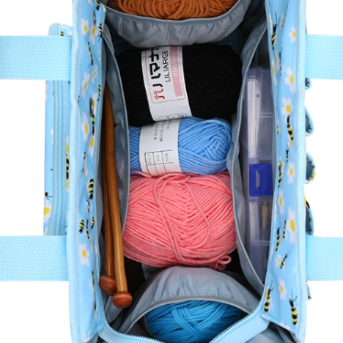 Multifunctional Knitting Tote Bag: Yarn Storage Organizer