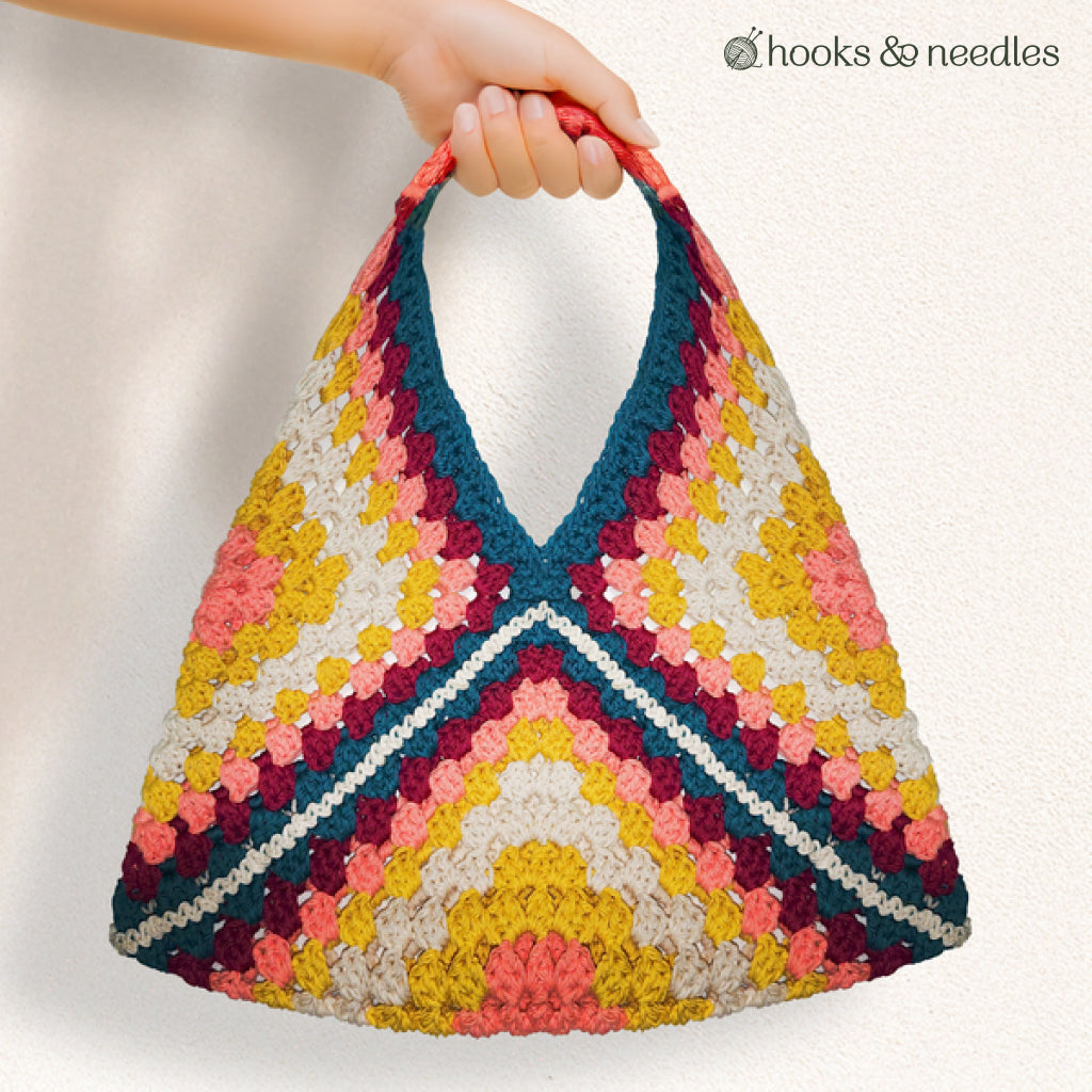 Granny Square Tote Bag Crochet Pattern