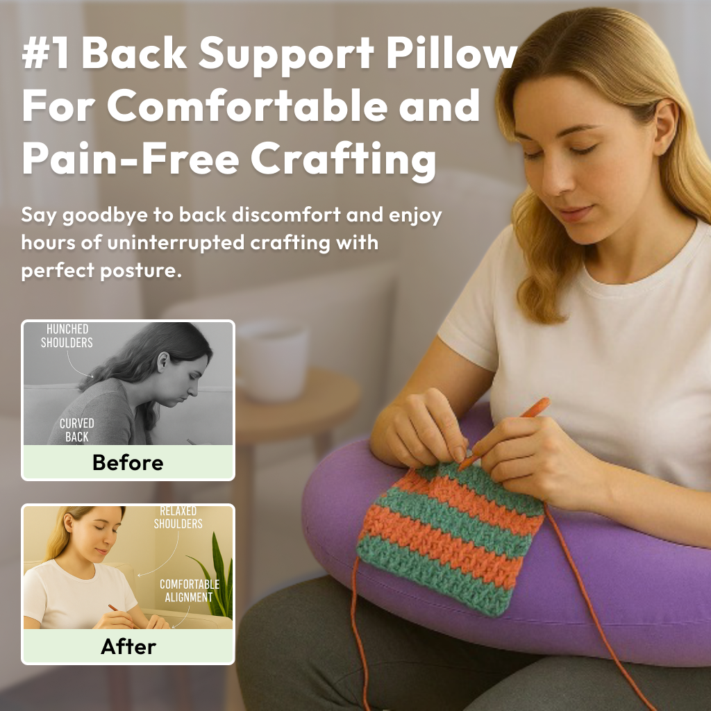Crochet & Knit Back Support Pillow