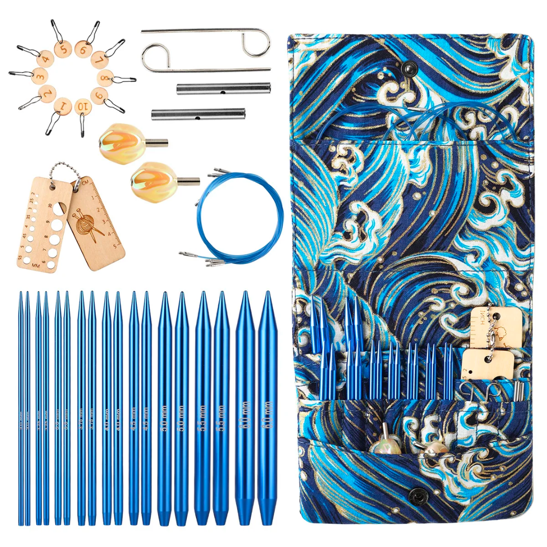 Premium Aluminium Knitting Needle Set