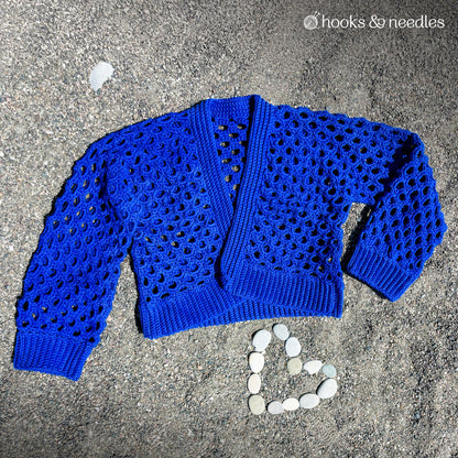 Honeycomb Stitch Cardigan Crochet Pattern