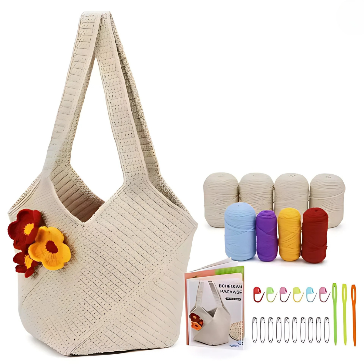 Bohemian Crochet Tote Bag Kit