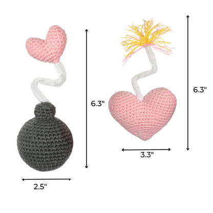 Crochet Heart & Bomb Kit