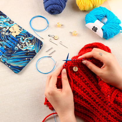 Premium Aluminium Knitting Needle Set