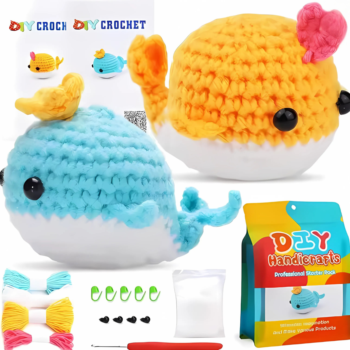 Crochet Whale Kit 2pcs