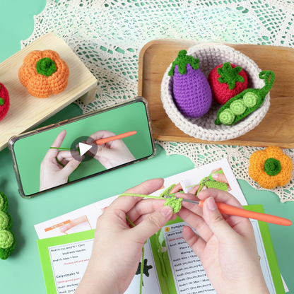 Crochet Vegetables with Basket Kit