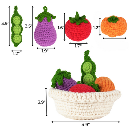 Crochet Vegetables with Basket Kit