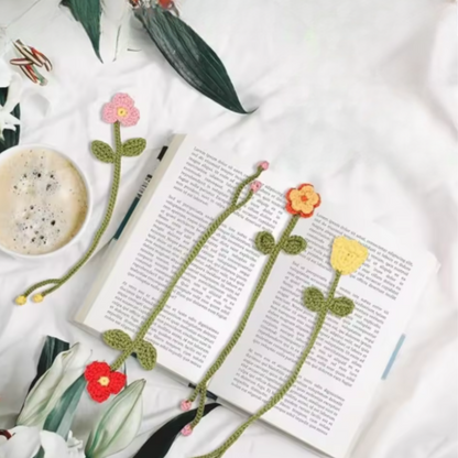 Crochet Flower Bookmark Kit 8pcs