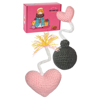 Crochet Heart & Bomb Kit