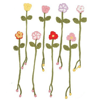 Crochet Flower Bookmark Kit 8pcs