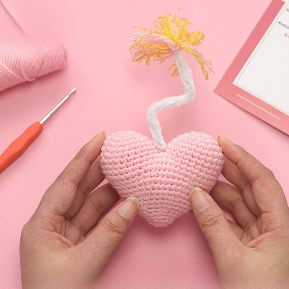 Crochet Heart & Bomb Kit