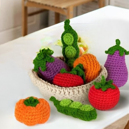 Crochet Vegetables with Basket Kit