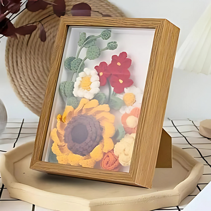 Sunflower Crochet Kit with Frame