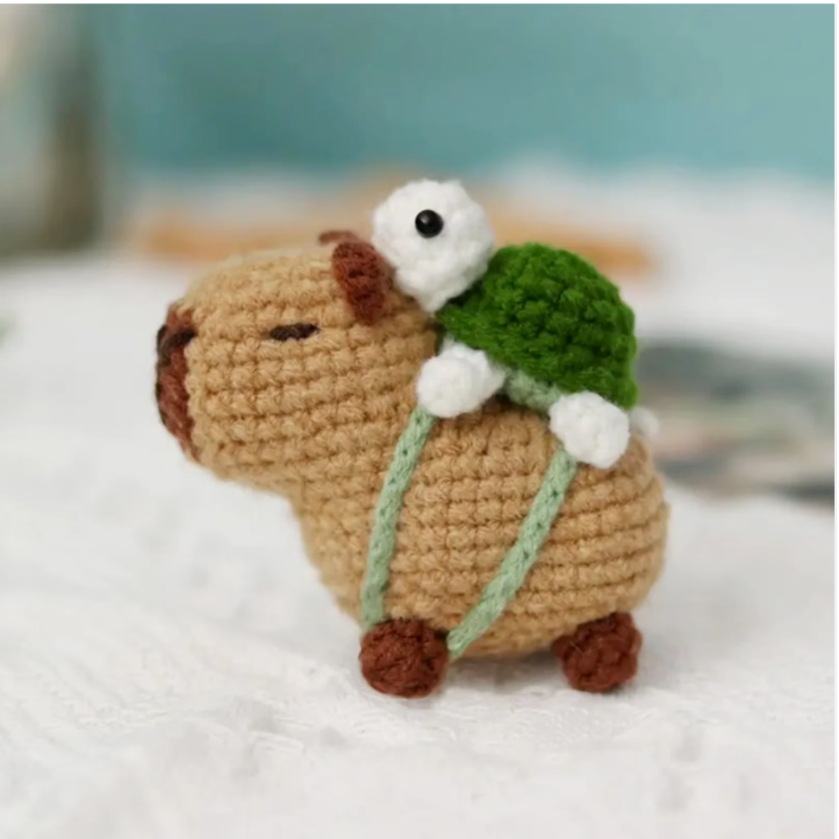 Capybara with Tortoise Crochet  Kit