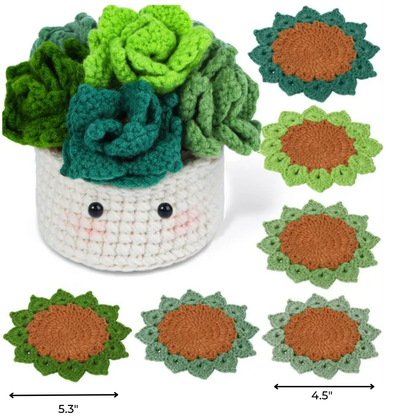 Plant Pot Crochet Kit with Coasters