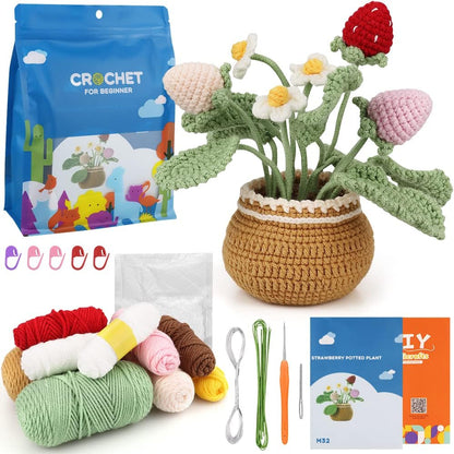 Crochet Strawberry Plant Kit