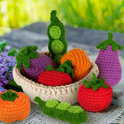 Crochet Vegetables with Basket Kit