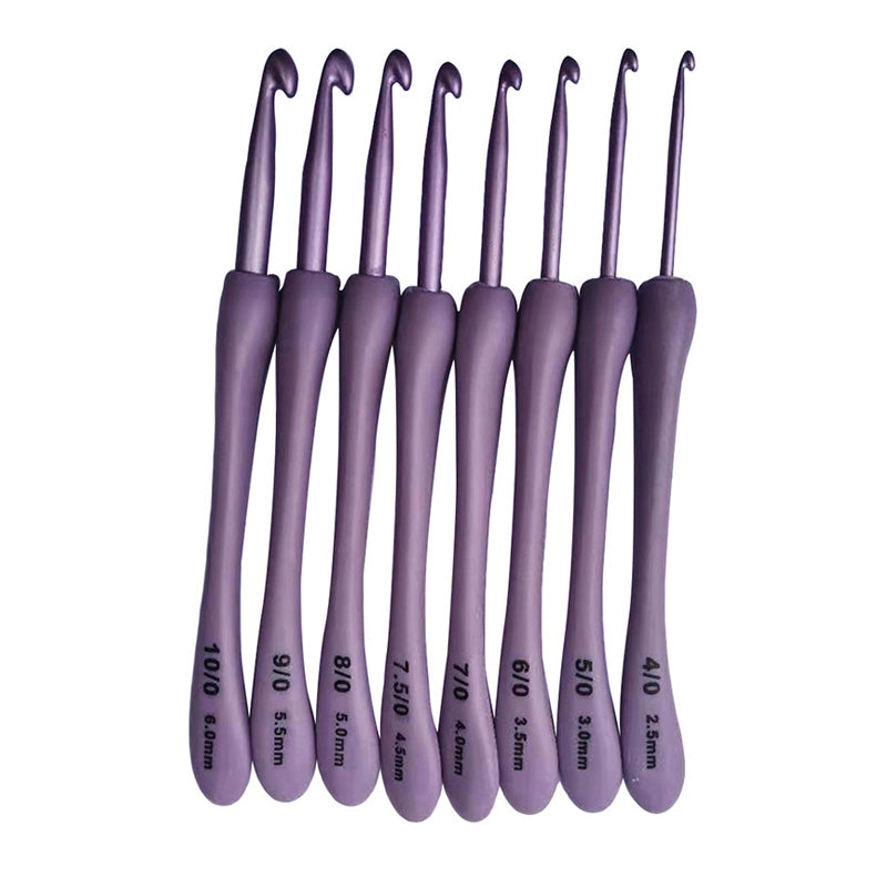 8 Pcs Purple Crochet Hook Set