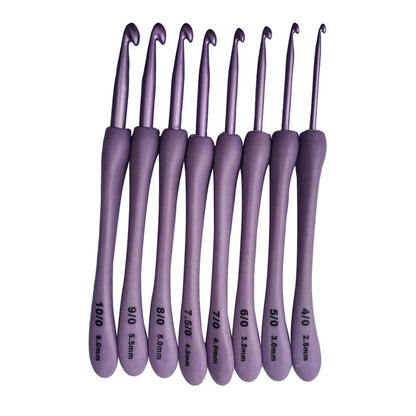 8 Pcs Purple Crochet Hook Set