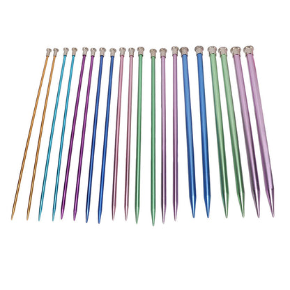 20 Pcs Aluminum Knitting Needle Set