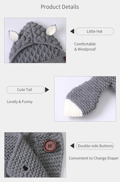 Knitted Baby Sleeping Bag Wrap Blanket (bundle)