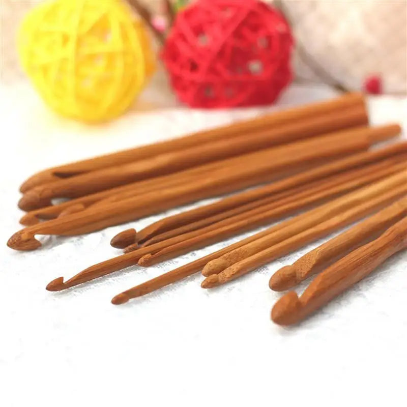Bamboo Crochet Hooks 12 Pcs