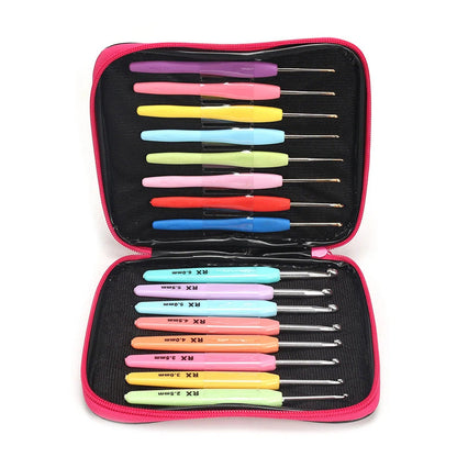 Ergonomic Crochet Hook Set 16 Pcs with Case