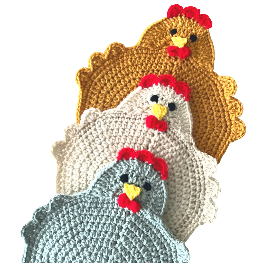Chicken Coaster Crochet Kit