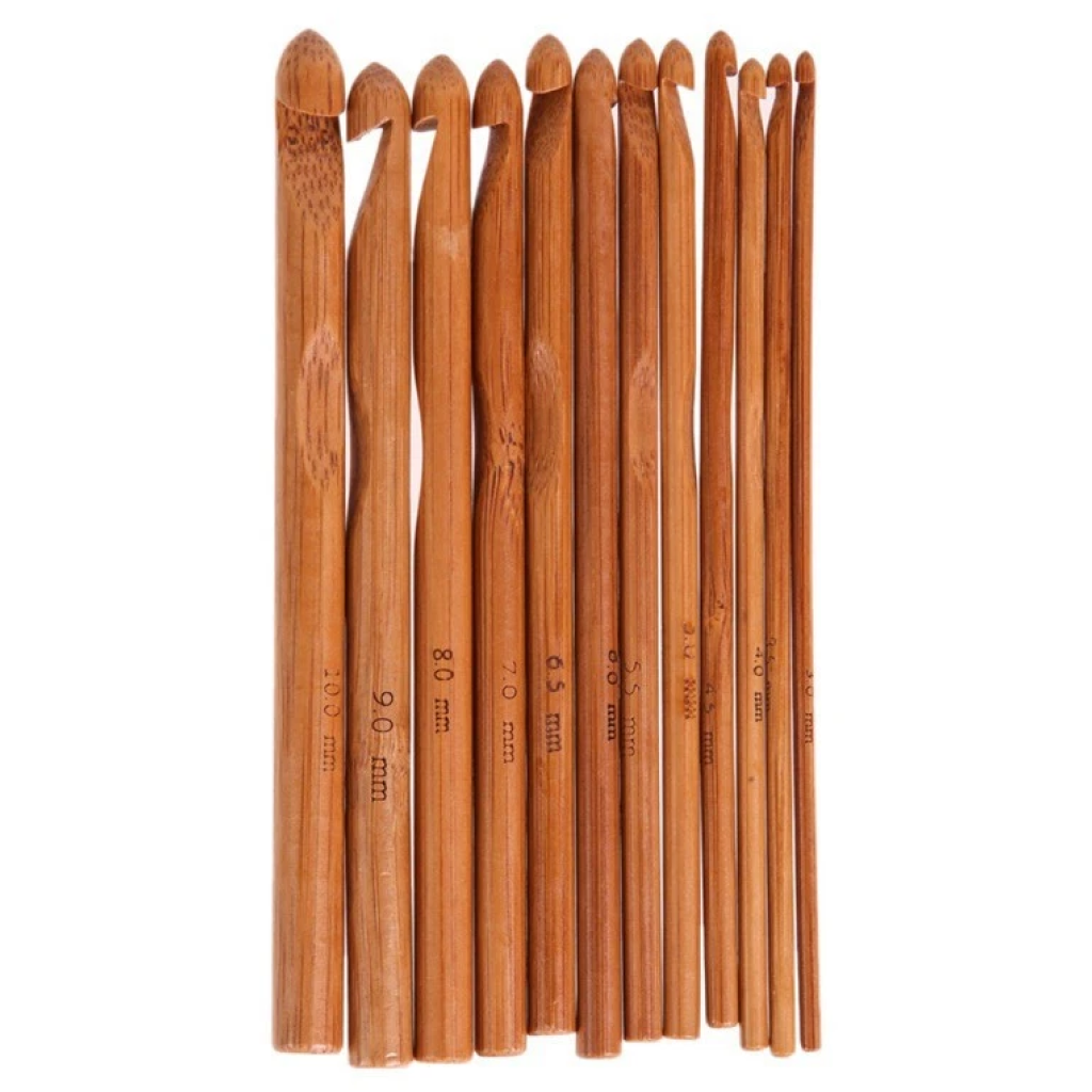 Bamboo Crochet Hooks 12 Pcs