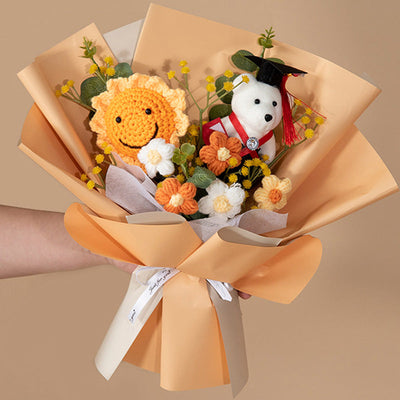 doctor-bear-graduation-season-crochet-bouquet