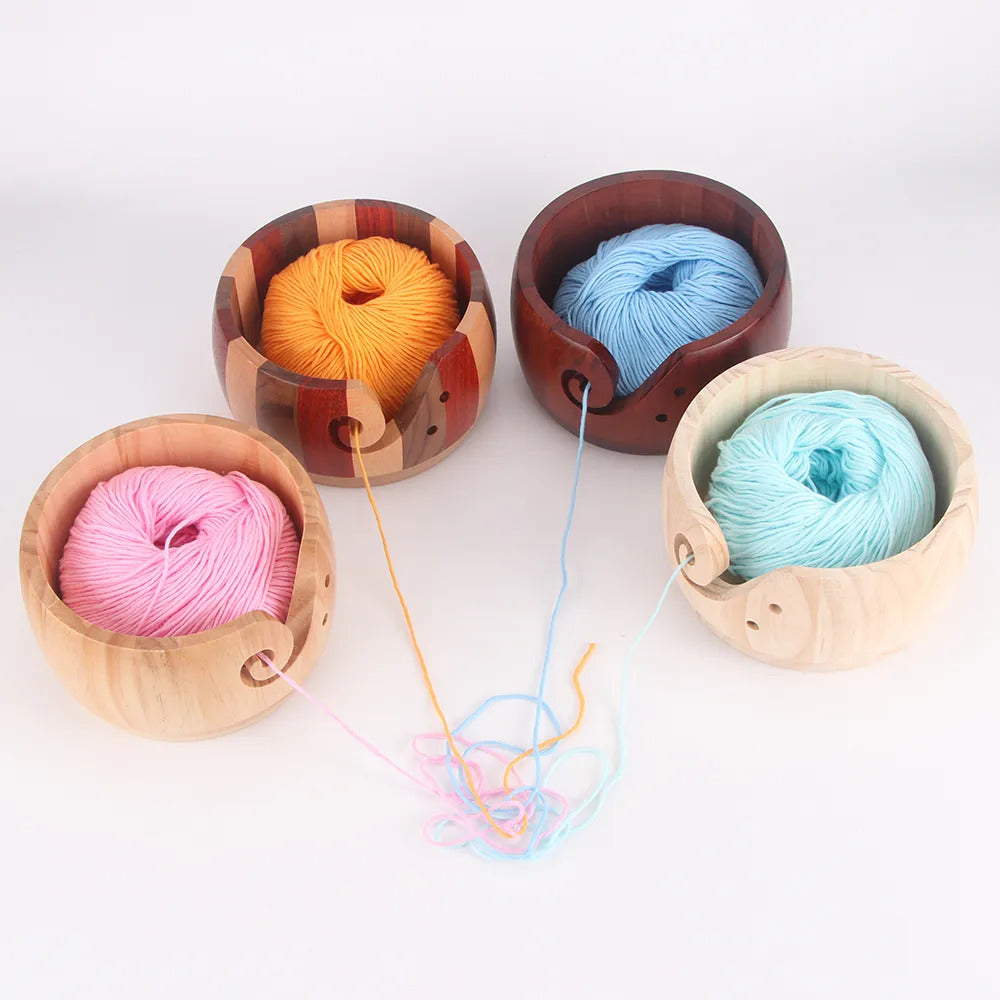 Handmade Wooden Yarn Bowl