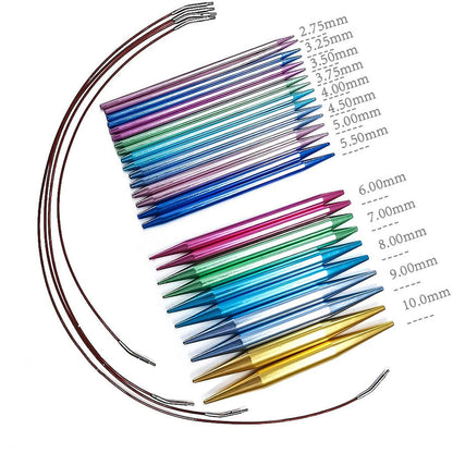 Aluminum Knitting Needle Set with Case