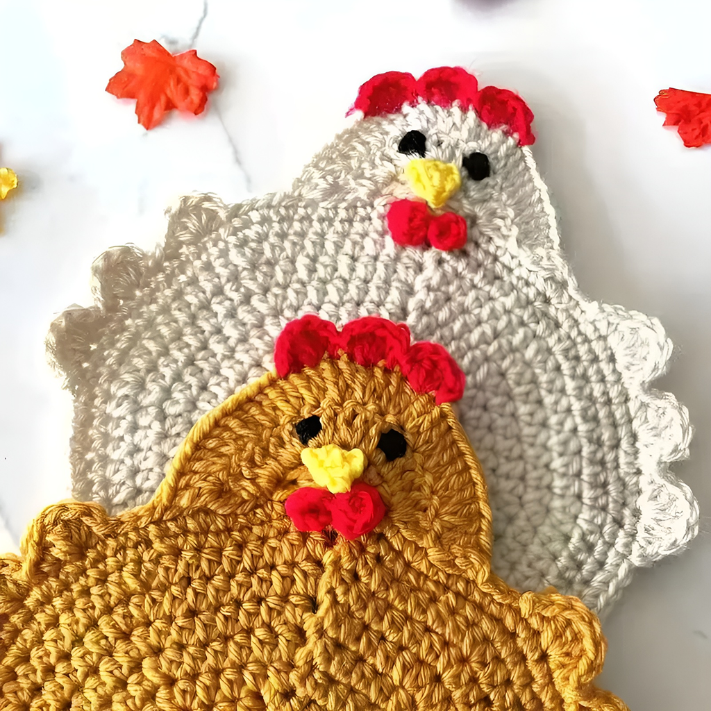 Chicken Coaster Crochet Kit
