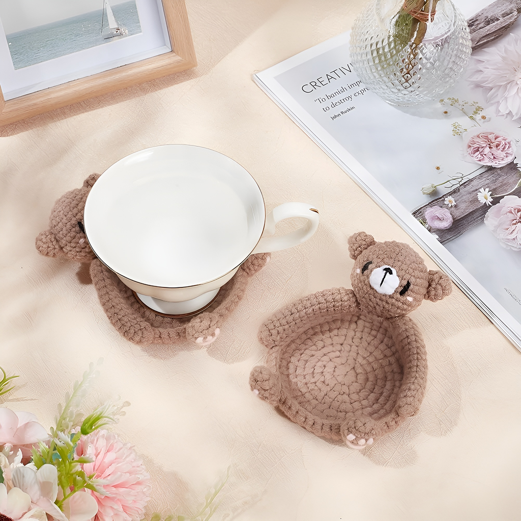 Crochet Bear Coaster Kit