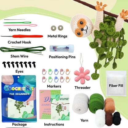 Sloth Crochet Kit
