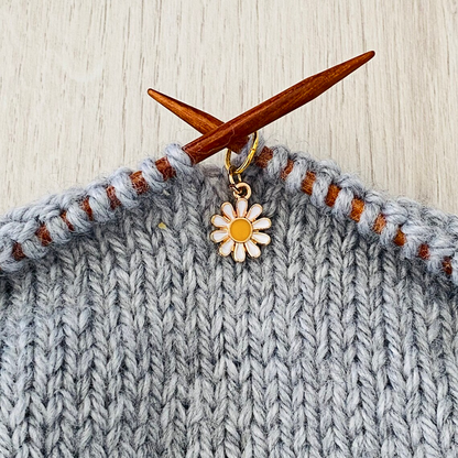 Enamel Flower & Bee Stitch Marker Set 5Pcs