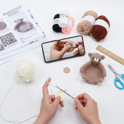 Crochet Bear Coaster Kit
