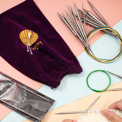 Stainless Steel Knitting Needle Set