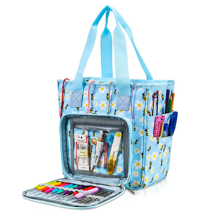 Multifunctional Knitting Tote Bag: Yarn Storage Organizer