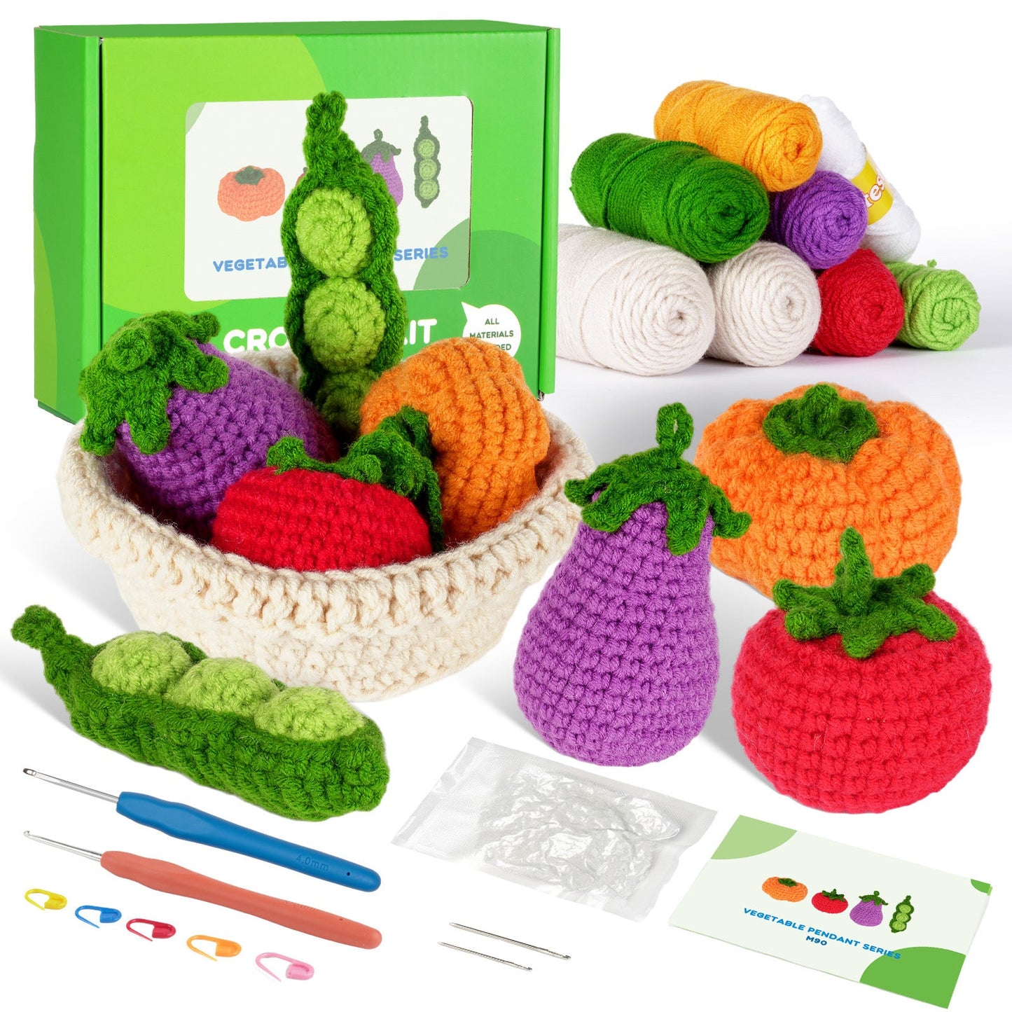 Crochet Vegetables with Basket Kit