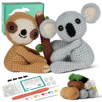 Crochet Sloth & Koala Kit