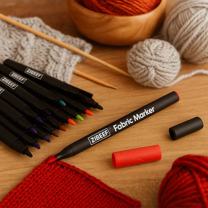 Vibrant 24-Pack Fabric Markers